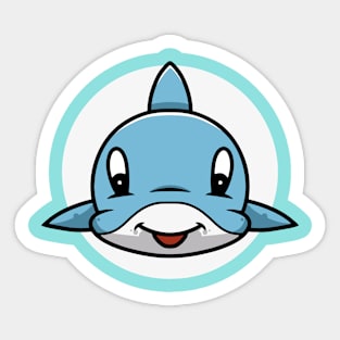 Cute dolphin smiling Sticker